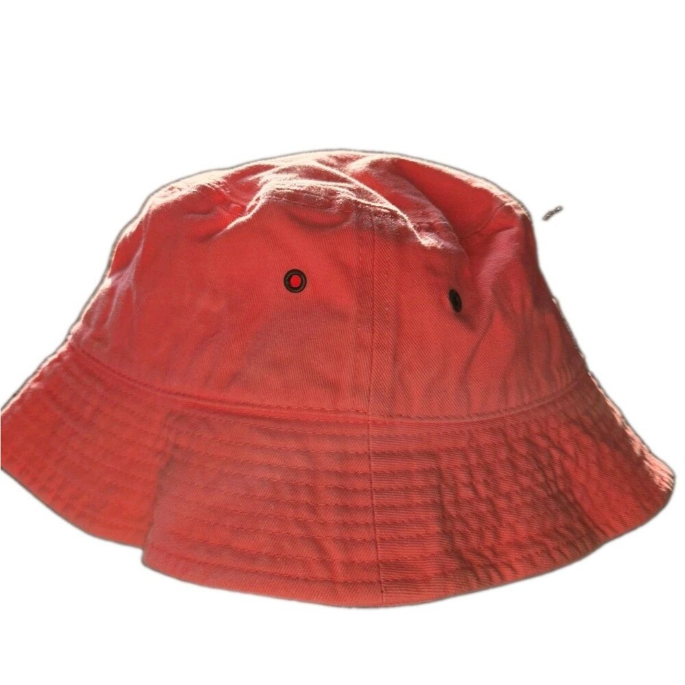 Newhattan Neon Pink Bucket Hat Cotton Sun Fishing Beach Cap Adult S M EUC